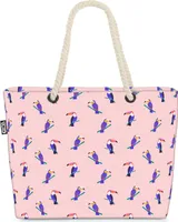 VOID Tukan Strelitzie Blumen Vögel Strandtasche Shopper 58x38x16cm 23L XXL Einkaufstasche Tasche Reisetasche Beach Bag