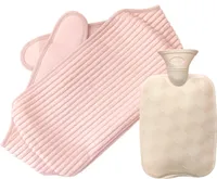 Wärmflasche 2000mL,Wärmflaschengürtel 2 in 1, zur Schmerzlinderung für Nacken Schulter Rücken Taille Regelschmerzen(Rosa)