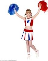 Kostüm Cheer Leader - Shearleader Cheerleader Mädchen L - 158 cm