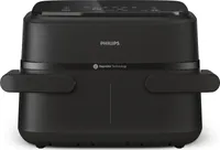 Philips 1000 Series Airfryer mit flexiblem/doppeltem Korb, 7,1-Liter-Luftfritteuse, 10 Kochmethoden, Rezept-App NA150/00