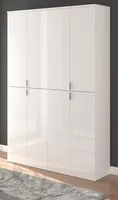 Garderobe SystemX in weiß Hochglanz Garderobenschrank mit variabler Inneneinteilung 122 x 193 cm