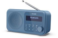 SHARP DR-P420, Portables Digitalradio mit DAB/DAB+ udn FM, USB, Bluetooth 5.0, 3,5mm Klinke, blau