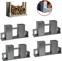 4x Holzstapelhilfe Stapelhilfe für Brennholz Holzstapelhalter Kaminholz Gestell Holz
