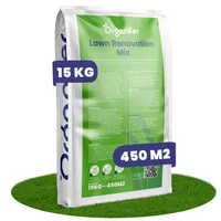 Vertikutier-Mix - Grassamen - Dünger - Bodenverbesserungsmittel (15 kg - für 450 m2)- Organifer