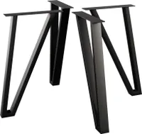 MetaloPro 4 Stück Tischbeine-Metall Schwarz 72cm I Tischkufen Esstisch-Beine Schwerlast Tisch-Gestell Tisch-Untergestell Möbelfüße Tischfüße, Couchtisch Esstisch Wohnzimmertisch Schreibtisch