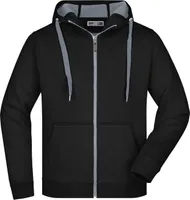 Men's Doubleface Jacket Sportive Jacke mit Kapuze black/carbon, Gr. XL