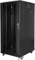 Lanberg Rack FF01-6827-12B (27U; 19''; 1390 mm / 600 mm / 800 mm; stojící; pevný, skleněný; 800 kg; černý)