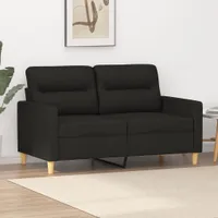 Möbel 2-Sitzer-Sofa Schwarz 120 cm Stoff - Klassische Sofas 359231