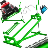 MASKO®  Rasentraktor Heber 400kg Aufsitzmäher Hebevorrichtung Rasentraktorheber Reinig.Hilfe Hebebühne inkl. Arbeitshandschuhen