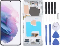 Für Samsung Galaxy S21 Plus 5G Display Full LCD mit Rahmen Einheit Touch Ersatzteil Reparatur Silber