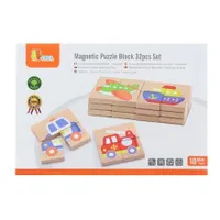 Viga Holzpuzzle magnetisch - FahrzeugeZertifikat