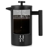 Hanamura French Press - Thermo Kaffeebereiter - Doppelwandig - 1L - Doppelwandig - Schwarz