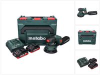 Metabo SXA 18 LTX 125 BL Akku Exzenterschleifer 18 V 125 mm Brushless + 2x Akku 4,0 Ah + Ladegerät + metaBOX