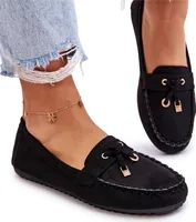 Klassische Wildleder-Loafer Schwarz Good Time 37
