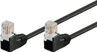 CAT 5e Netzwerkkabel, 90°, schwarz, 2m