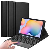 Fintie Tastatur Hülle für Samsung Galaxy Tab S6 Lite 10.4 SM-P610/ P613/P615/P619 2022/2020 - Deutscher Tastatur mit Touchpad Magnetisch Abnehmbarer Keyboard, Schwarz