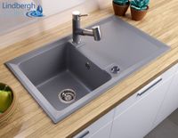 LINDBERGH® Granit Spüle inkl Siphon Einbauspüle Küchenspüle Spüle KÜCHE Becken 