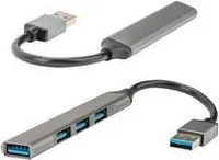 4smarts 4in1 Hub USB-A > 3x USB-A 2.0, 1x USB-A 3.0, spacegrau