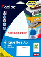 agipa Universal-Etiketten Durchmesser: 45 mm rund weiß 192 Etiketten