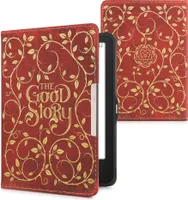 kwmobile Klapphülle kompatibel mit Tolino Vision 1 / 2 / 3 / 4 HD Hülle - eReader Case - Buchcover Good Story Gelb Orange Rot