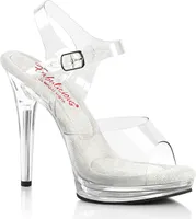GLORY-508 Fabulicious vegane Damen High Heels komfortable Plateausandaletten klar