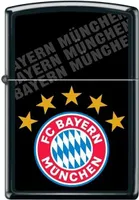 Zippo Feuerzeug FCB Bayern München Black Schwarz Matte Neu mit Hologramm Wappen
