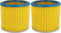 vhbw 2x Faltenfilter kompatibel mit Einhell Inox 1400 / AS, 1100, 1250 / 1, 1300 Plus, 1250, 1250/1, 1400 Staubsauger - Patronenfilter, Blau Gelb