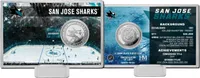 NHL Team History Silver Coin Card - San Jose Sharks