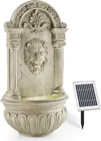 blumfeldt Löwenstein zahradní fontána s LED - hlava lva, 2000 mAh, antika, šedá