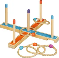 relaxdays Ringwurfspiel aus Holz