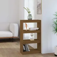 vidaXL Bücherregal/Raumteiler Honigbraun 60x30x103,5 cm Kiefernholz
