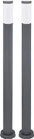 2er Set Stehleuchte, Edelstahl, anthrazit, H 110 cm