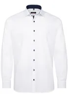 Eterna - Modern Fit - Bügellfreies Herren Extra-Langarm Hemd (68cm) mit Kent-Kragen, Pinpoint (8100 X13K), Größe:44, Farbe:Weiß (00)