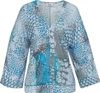 Buffalo Fledermausshirt blau bedruckt Größe 36/38