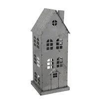 Laterne ZINKHAUS grau aus Metall H38cm Lichthaus Dekohaus - GROSS