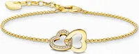 Thomas Sabo A2163-414-14-L19V Vergoldetes Armband m. verschlungenen Herzen