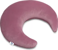 Pepi Kuschelkissen in Mond Form - Handgenäht Antiallergenes Kissen 46×40 cm - weiches Kinderkissen Dekokissen für Babys Plüschmond - Luna Old Rosa