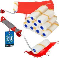 KOTARBAU® 10er Set Farbroller Gelbfaden 115 mm mit Gummigriff Farbwalze Pinsel Walzenbürste Rollerwalze Rollerpinsel für Anstricharbeiten und Renovierung