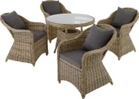 Rattan Sitzgruppe Zürich mit Aluminiumgestell