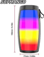 Kabelloser Bluetooth-Lautsprecher tragbar Bass Subwoofer LED DE.