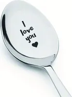Gravierter Edelstahl-Löffel "I love you" Kaffeelöffel - ILYSPOON