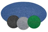 Kunstrasen Rund Blau 250 cm - mit Noppen zur Drainage - Poolunterlage - Rasenteppich für Balkon, Terrasse und Garten
