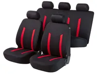 LXQHWJ Sitzbezüge Auto Autositzbezüge Universal Set für Audi a4 b7 Avant/a4  b8/a4 b8 s/a4 b8 Sport/a4 b8 Tuning Auto Zubehör，Cartoon-schwarz rot
