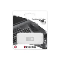 Kingston Technology DataTraveler Micro USB-Stick 128 GB USB Typ-A 3.2 Gen 1 (3.1 Gen 1) Silber