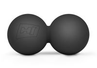 Hop-Sport Duoball Massageball für Hand, Fuß, Rücken - Faszienball für die gezielte Triggerpunkt-Massage aus Silikon – 63mm Durchmesser HS-S063DMB - Schwarz
