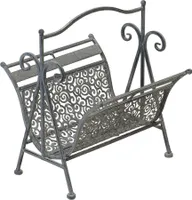 Lesli Living Zeitungsständer Stahl grau Vintagelook