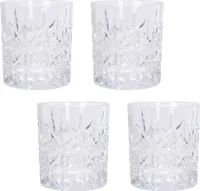Set mit 4 Gläsern Excellent Houseware, hitzebeständiges Glas, 7,5 x 8 cm, 230 ml, transparent