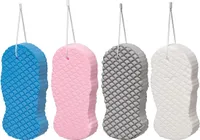 4 Stück Badeschwamm, Duschschwamm, beruhigender Körperschwamm zur Reinigung, Peeling
