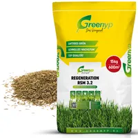 Greenyp® Turbo Nachsaat I RSM Rasensamen Nachsaat 3.2 I 15kg für 600m² I Schnellkeimender Rasen I Rasensaat Reparaturrasen Grassamen