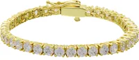 Fashionbox Armband Messing vergoldet mit Zirkonia weiss 16 cm